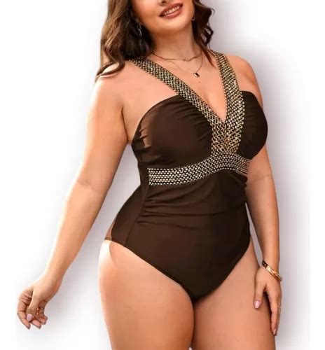 Plus Size Body Mai Comportado Moda Praia Elegante Parcelamento Sem Juros