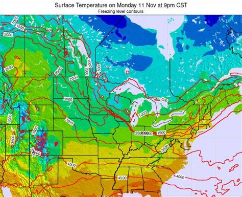 Wisconsin Surface Temperature On Sunday Jul At Am Cdt