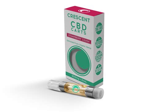 Strawberry Cough Cbd Vape Cartridges 300mg Crescent Cbd Carts