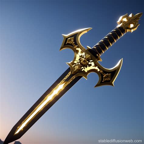 Midas Sword D Model From Minecraft Stable Diffusion Online