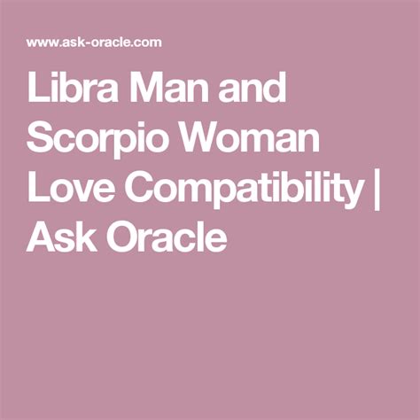 Libra Man And Scorpio Woman Compatibility Artofit