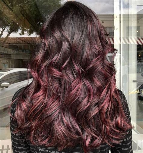 Subtle Red Highlights For Brown Hair Redhaircolor Burgundy Hair