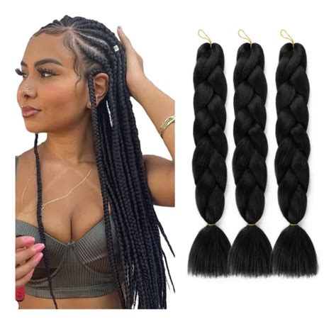 Extensiones Kanekalon Trenzas Africanas Piezas Para Mujer Meses Sin