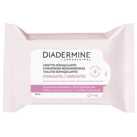 DIADERMINE Lingettes démaquillantes peaux sèches et sensibles 25