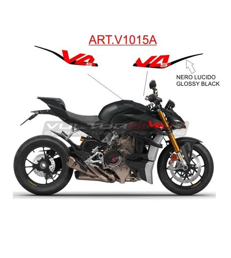 Autocollants rouge noir pour carénages latéraux Ducati Streetfighter