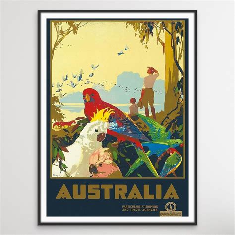 Australian Vintage Travel Poster I Heart Wall Art Australia