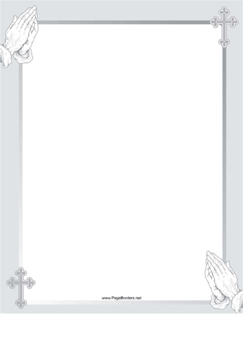 Gray Prayer Border Printable Pdf Download