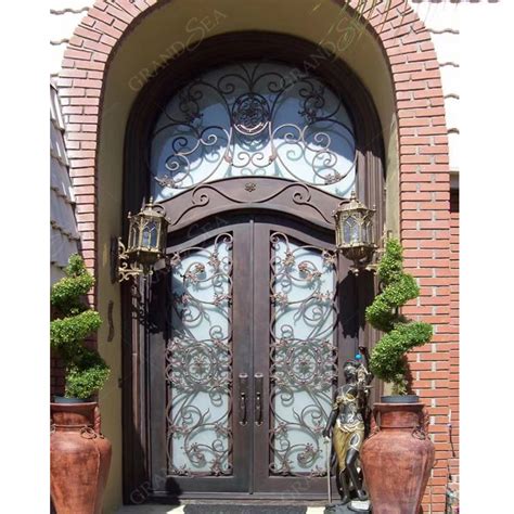 European Modern Design Grill Design Double Door Iron Gates Wrought Iron