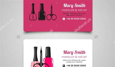 Nail Business Cards Templates Nail Salon Business Card 14 Free Psd ...