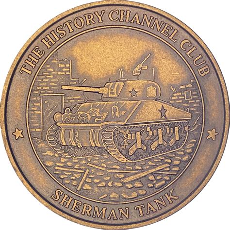 The History Channel Club Sherman Tank Original Logo United States