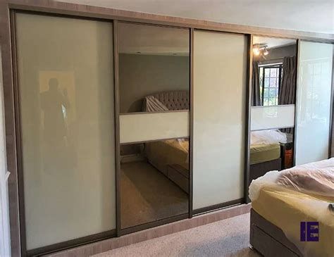 Mirror Sliding Wardrobe With Led Lighting Built In Storage