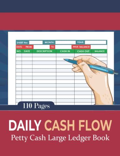 Daily Cash Flow Log Book Large Daily Cash Book And Financial Record