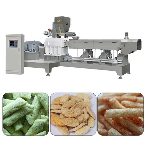 Top Quality Twin Screw Extruder Core Filling Puff Snack Cheese Ball