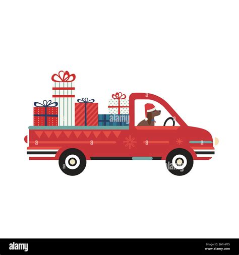 Christmas presents delivery by truck Stock Vector Image & Art - Alamy