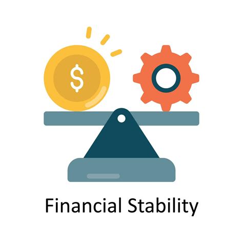 Financial Stability Vector Flat Icon Design Illustration Finance