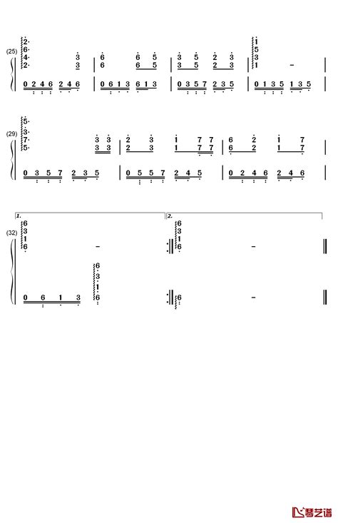 牧羊姑娘钢琴简谱 数字双手 金砂 简谱网