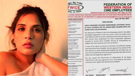 Richa Chadha Controversy ऋचा चड्ढा की बढ़ीं मुश्किलें अब फेडरेशन ने