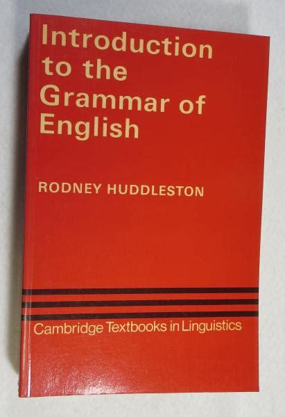 Introduction To The Grammar Of English Cambridge Textbooks In