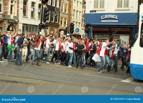 Celebrating Ajax Amsterdam Football Fans Editorial Stock Image - Image ...