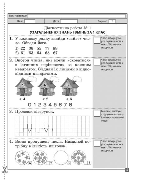 Книга Діагностувальні роботи з математики 2 клас НУШ програми Шияна