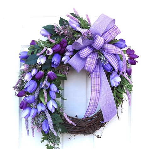 Purple Wreath Etsy
