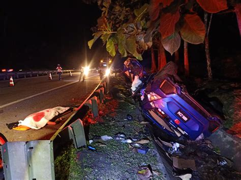 Lelaki Maut Kereta Dipandu Terbabas Langgar Ular Mg Perak