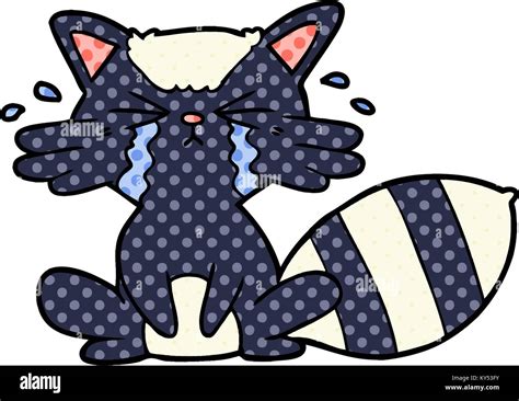 cartoon raccoon crying Stock Vector Image & Art - Alamy