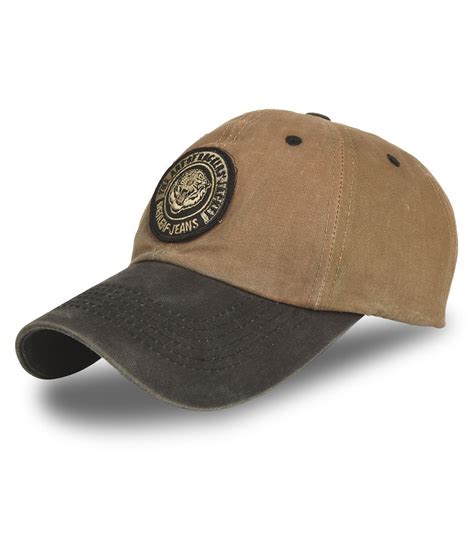 Men's Washed Cotton Baseball Cap Khaki Freesize: Buy Online at Low Price in India - Snapdeal