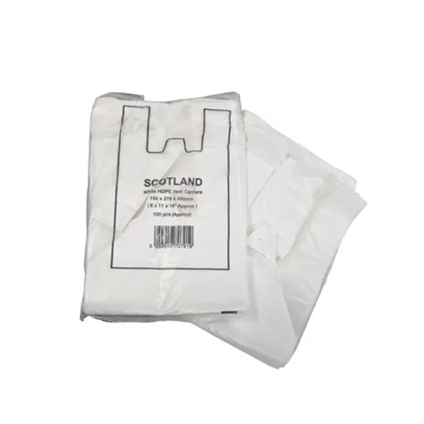 White Vest Carrier Bags Jinkko Packaging