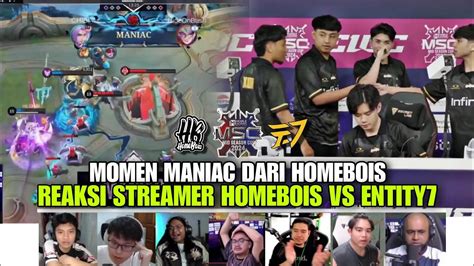 MOMEN MANIAC HOMEBOIS REAKSI STREAMER HOMEBOIS VS ENTITY7 YouTube