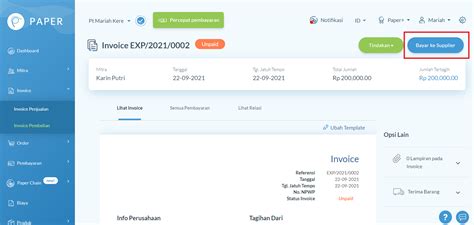 Cara Melakukan Pembayaran Invoice Ke Supplier Dari Invoice Pembelian