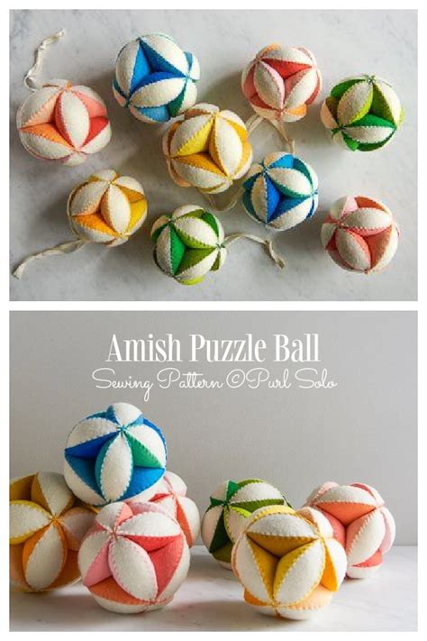 Amish Puzzle Ball Free Sewing Pattern Fabric Art Diy Diy Fabric