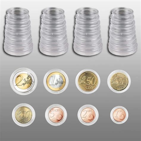 Amazon.com: 40 Coin Capsules Prophila for €URO Coins 1 Cent to 2 €URO