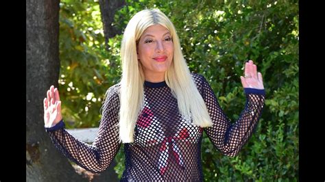 Tori Spelling Pairs Her Bikini With A Full Fishnet Outfit Fox News