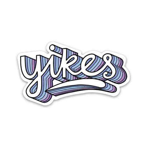 Yikes Sticker - Lettering – Big Moods