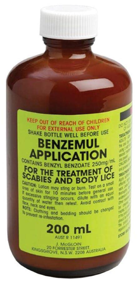 Benzyl Benzoate To Cure Scabies Benzemul