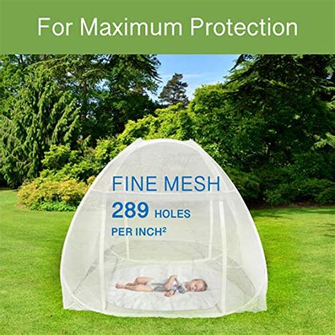 Even Naturals Luxury Pop Up Mosquito Net Tent Large For Twin To King Size Bed Extra Fine