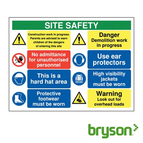 Construction Work In Progress Site Safety Boards Safety Signs Site Set Up And Safety Bryson