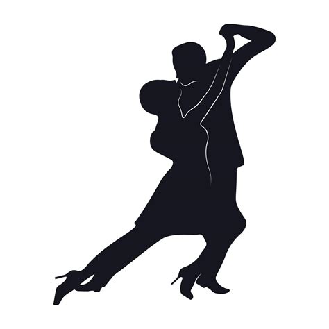 Tango Dancers Silhouettes Vector Art At Vecteezy