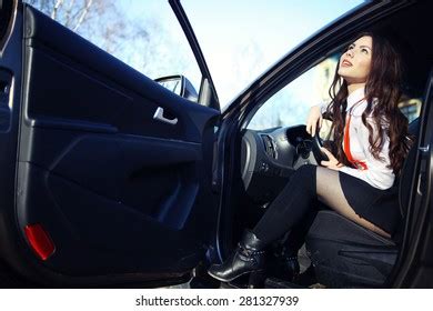 Beautiful Sexy Brunette Car Stock Photo 282954293 Shutterstock