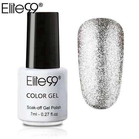 Elite Ml Super Bling Glitter Platinum Gel Nail Polish Semi Permanent