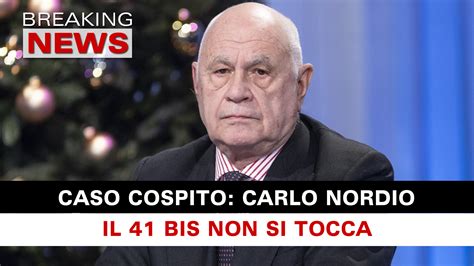 Carlo Nordio Caso Cospito Il Bis Non Si Tocca Breaking News Italia