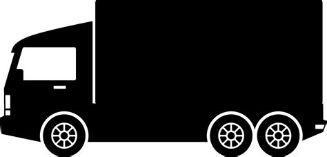 Box truck icon vector. Shipment truck silhouette for icon, symbol and ...