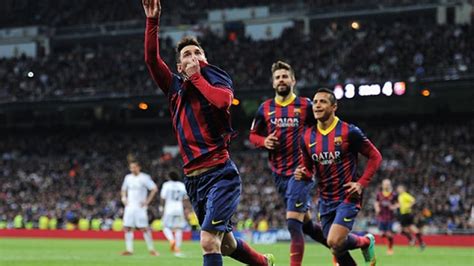 Messi S Hat Trick Lifts Barcelona Over Real Madrid La Liga Cbc Sports