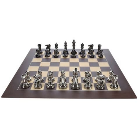 Bobby Fischer® Metal Ultimate Chess Set With Deluxe Wooden Chess Board 21 75 In 1 Unit Fry’s