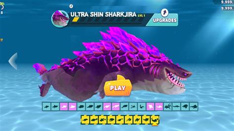 New Big Ultra Shin Sharkjira Eat All Hungry Shark Evolution Unlock All Big Shark Hungry