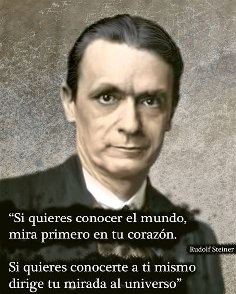 Frase Rudolf Steiner Rudolf steiner Antroposofía Pedagogía waldorf