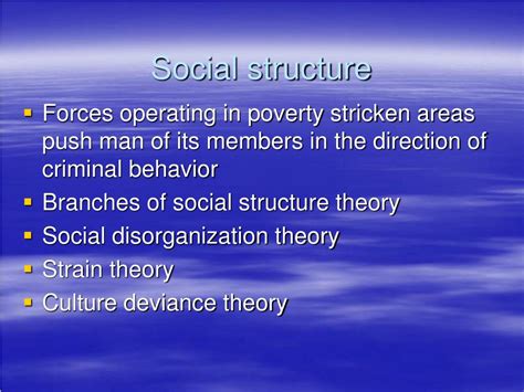 PPT - Social structure theories PowerPoint Presentation, free download ...