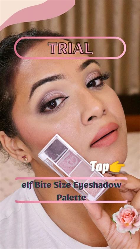 TRYING Elf Cosmetics Bite Size Eyeshadow Palette Rose Water