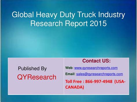 Ppt Global Heavy Duty Truck Market Industry Share Growth Trends